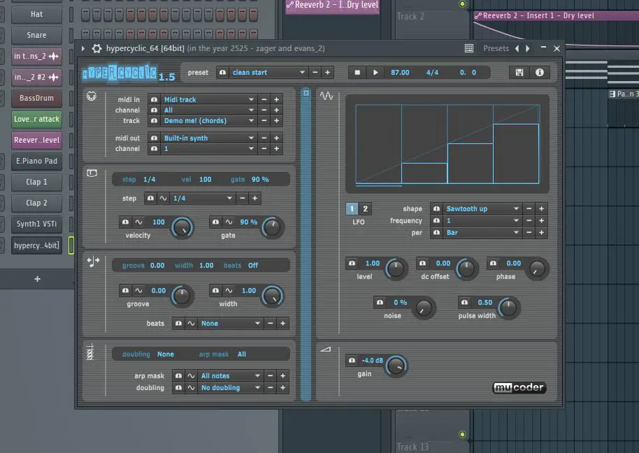 De Hypercyclische MIDI-effecten VST.