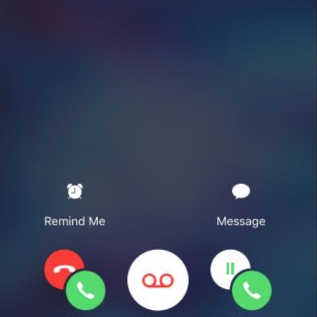 Telefoon-app op iOS 13 met de Hold & Accept-knop