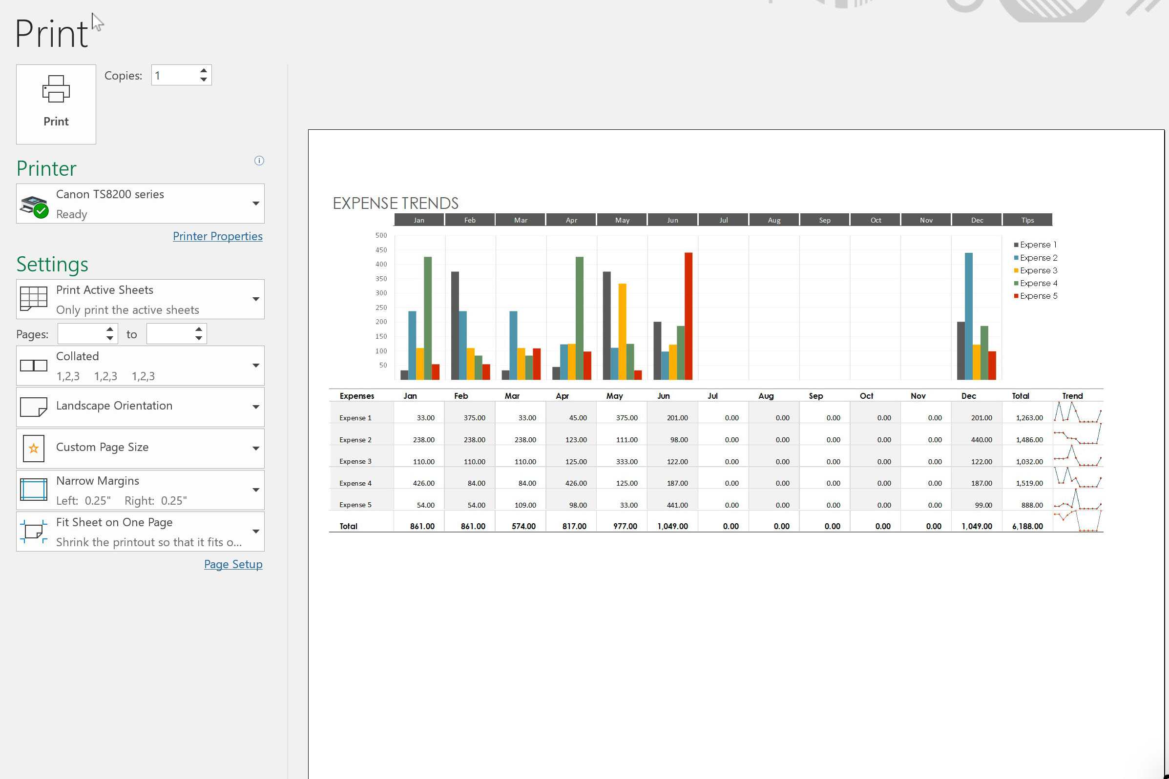 Een Excel-spreadsheet afdrukken (pc)