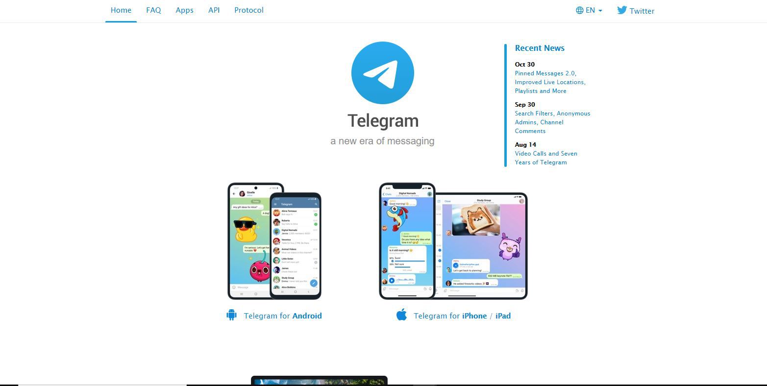 Telegram Messenger-website