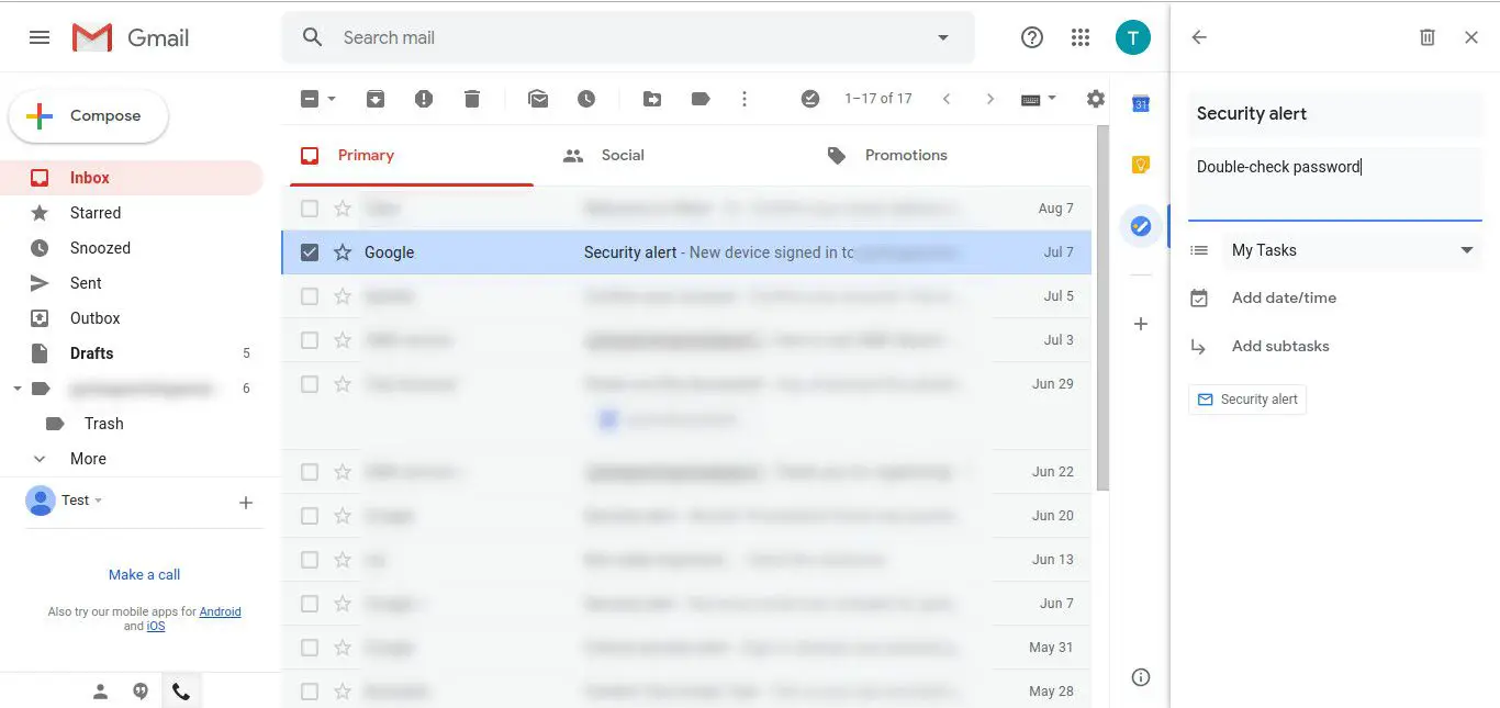 Gmail-bewerkingstaak