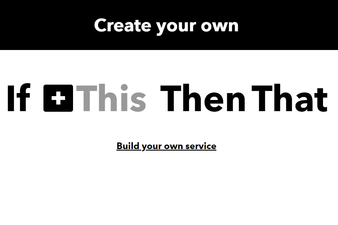 IFTTT maak je eigen pagina