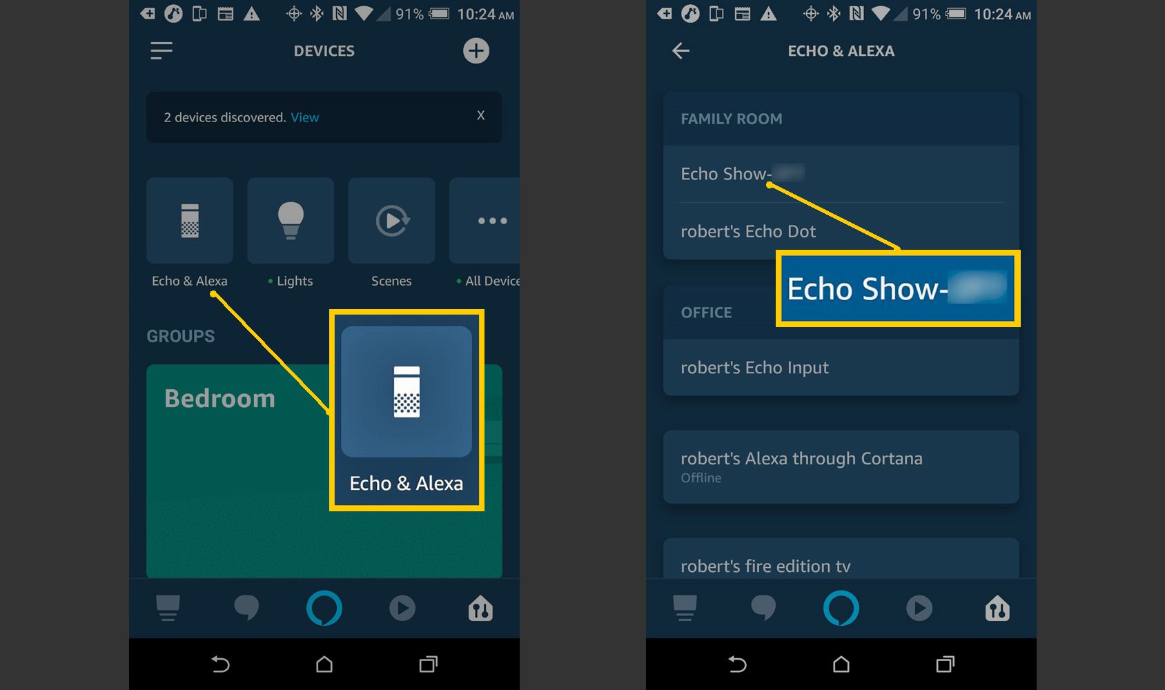 Alexa-app - Selecteer apparaat om te resetten
