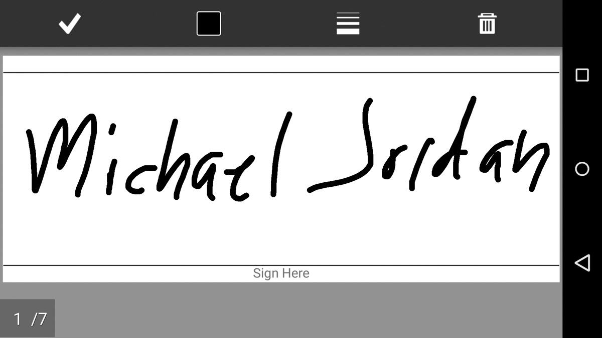 handtekening screenshot