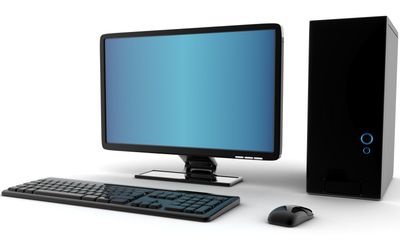 XXL desktop-pc met monitor, toetsenbord en muis