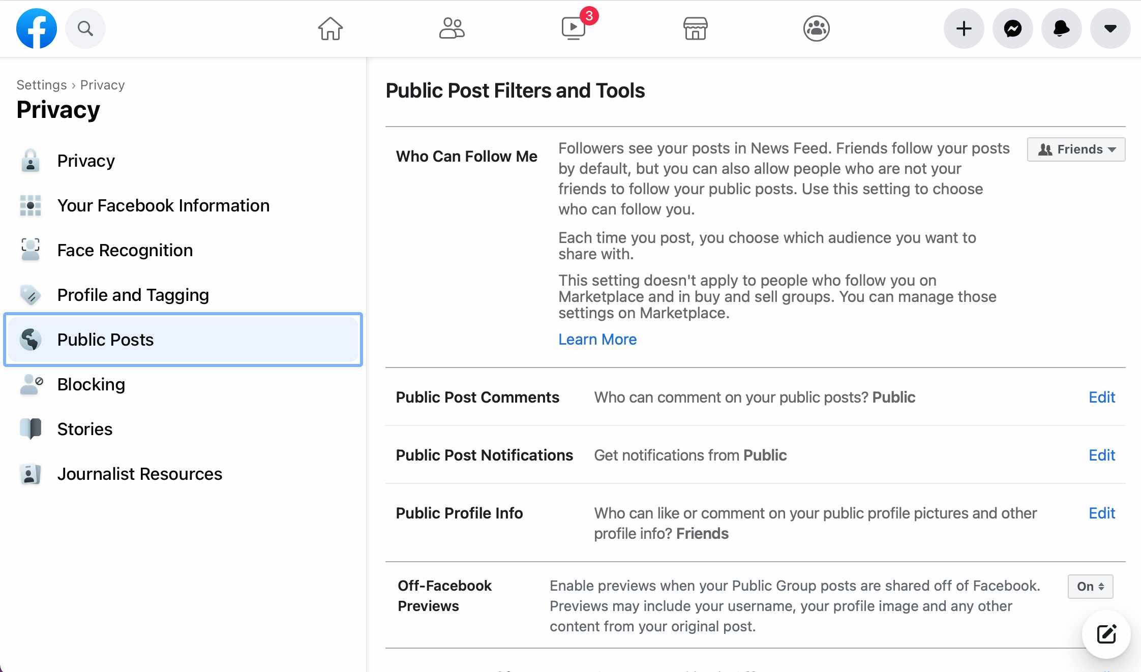 Facebook Public Post Filters en Tools