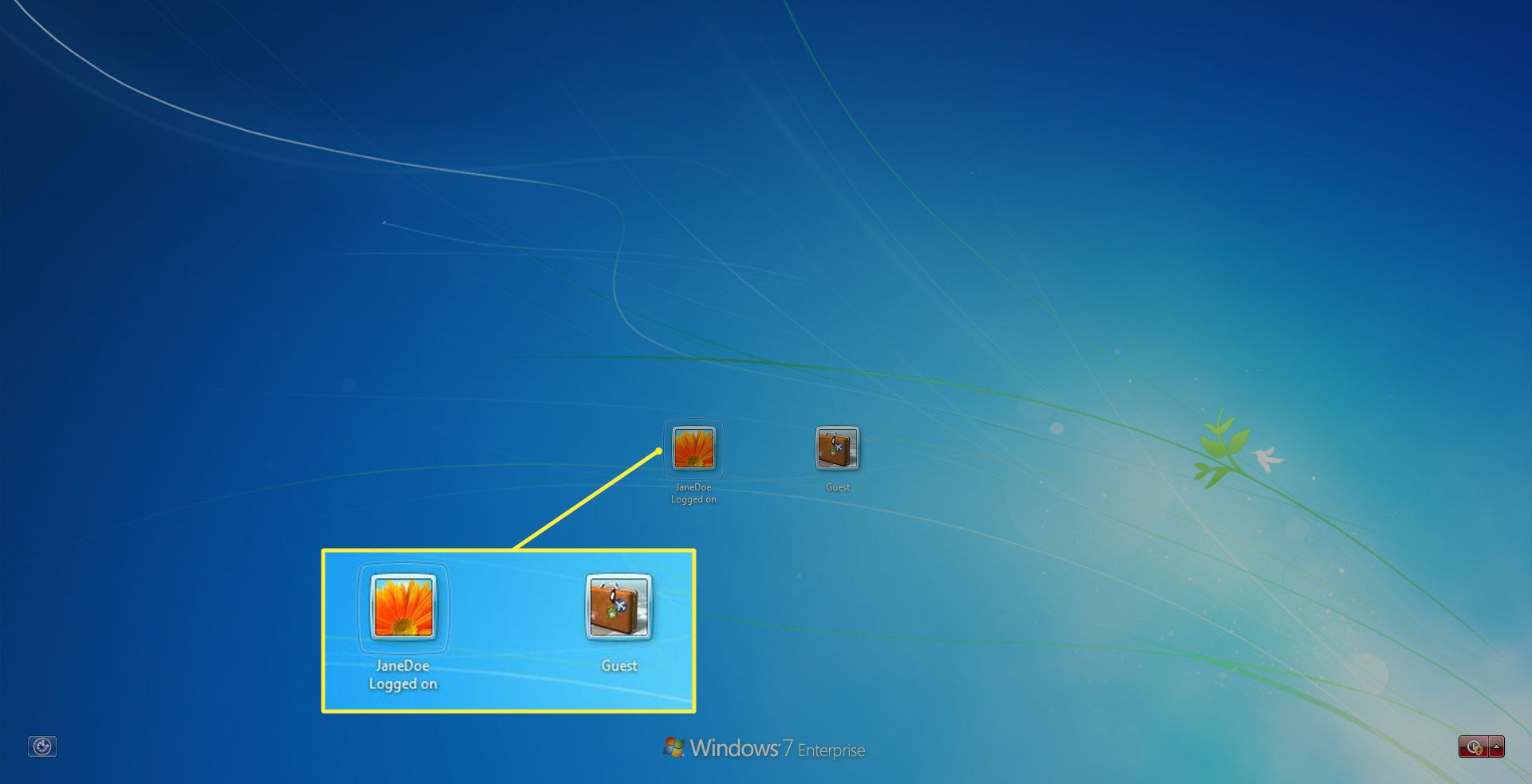 Windows 7 Gebruikersscherm wisselen