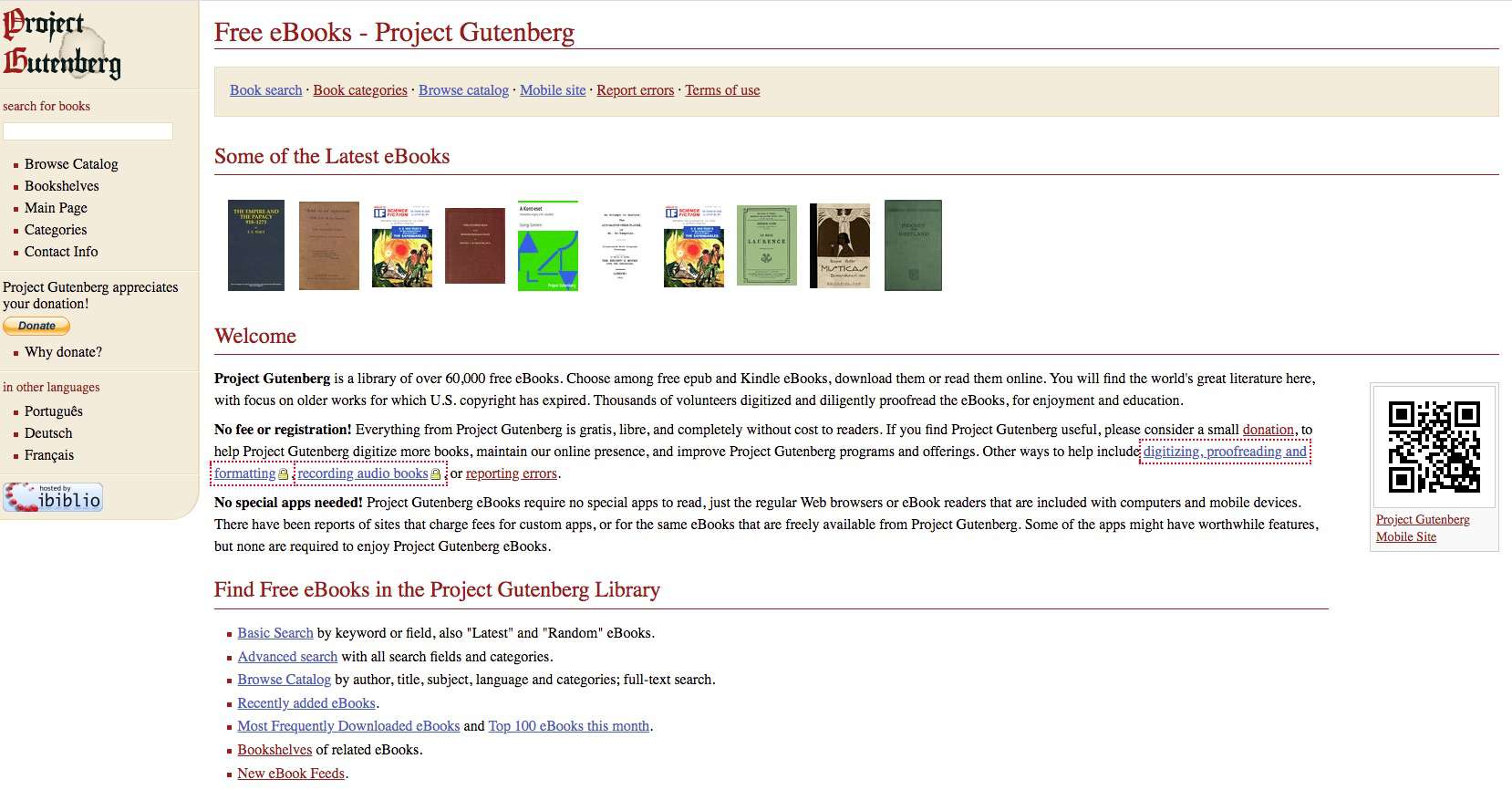 Project Gutenberg, waar je gratis eBooks voor de Nook . kunt downloaden