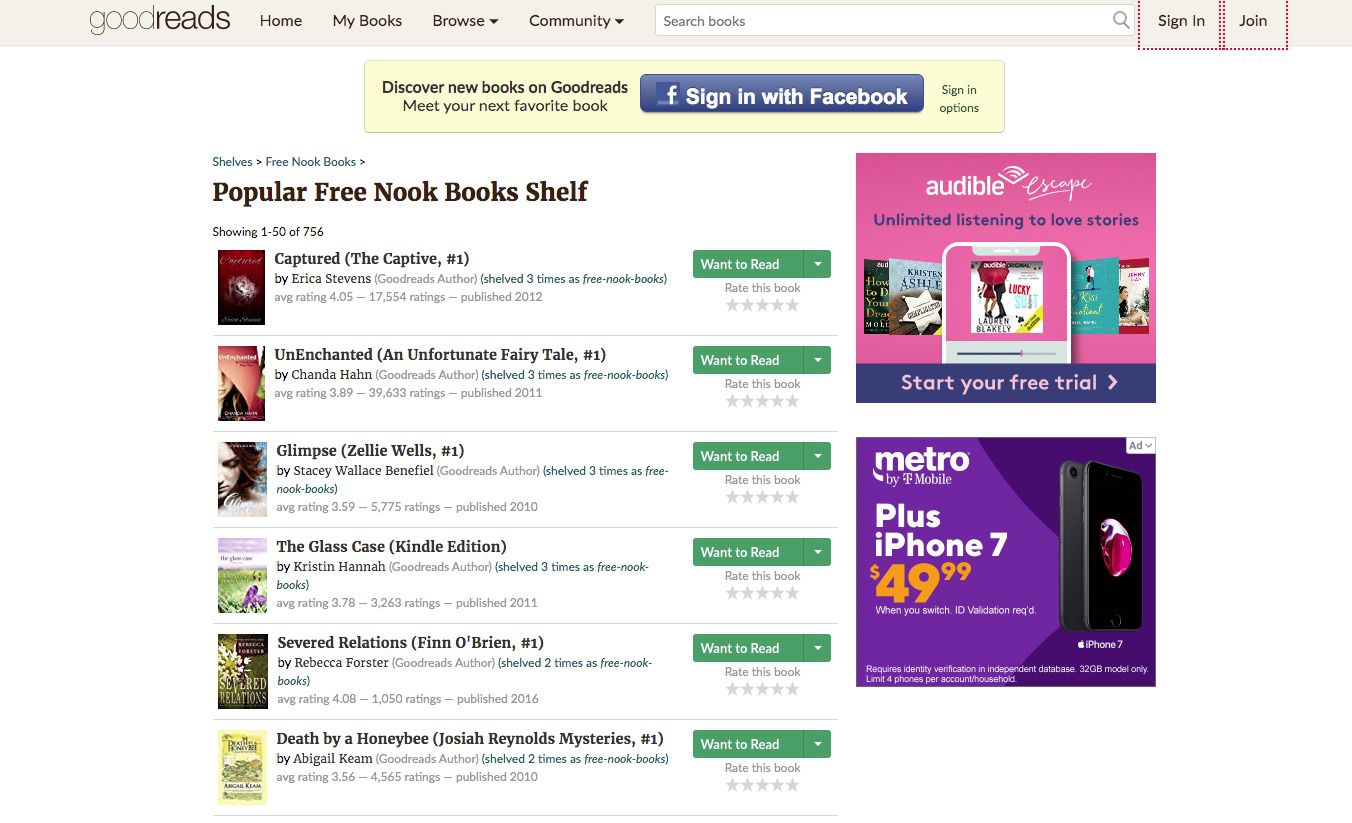 Goodreads Free Nook Books-plank