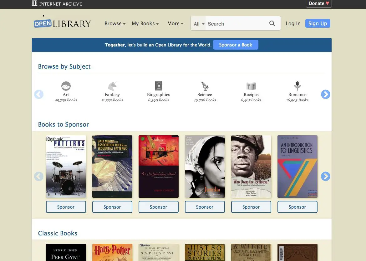 Open Bibliotheek, waar u gratis Nook eBooks kunt downloaden