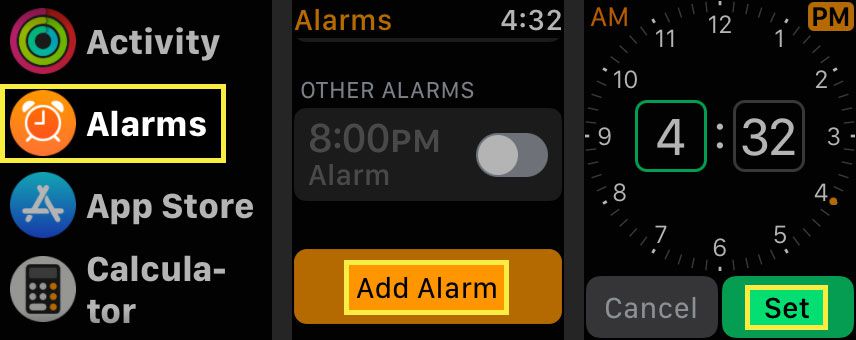 Een alarm toevoegen op de Apple Watch