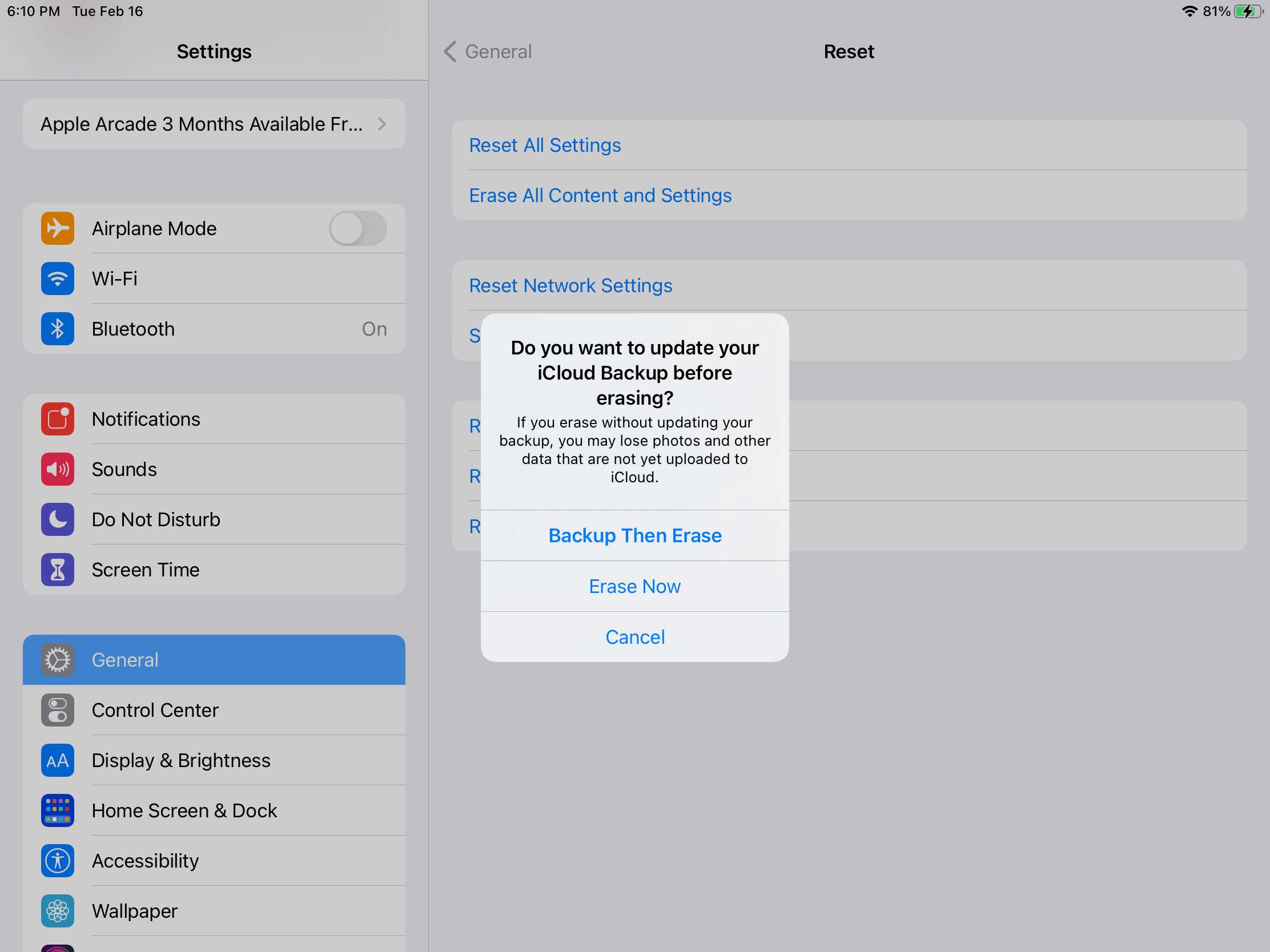 Opties voor iCloud-back-up op een iPad