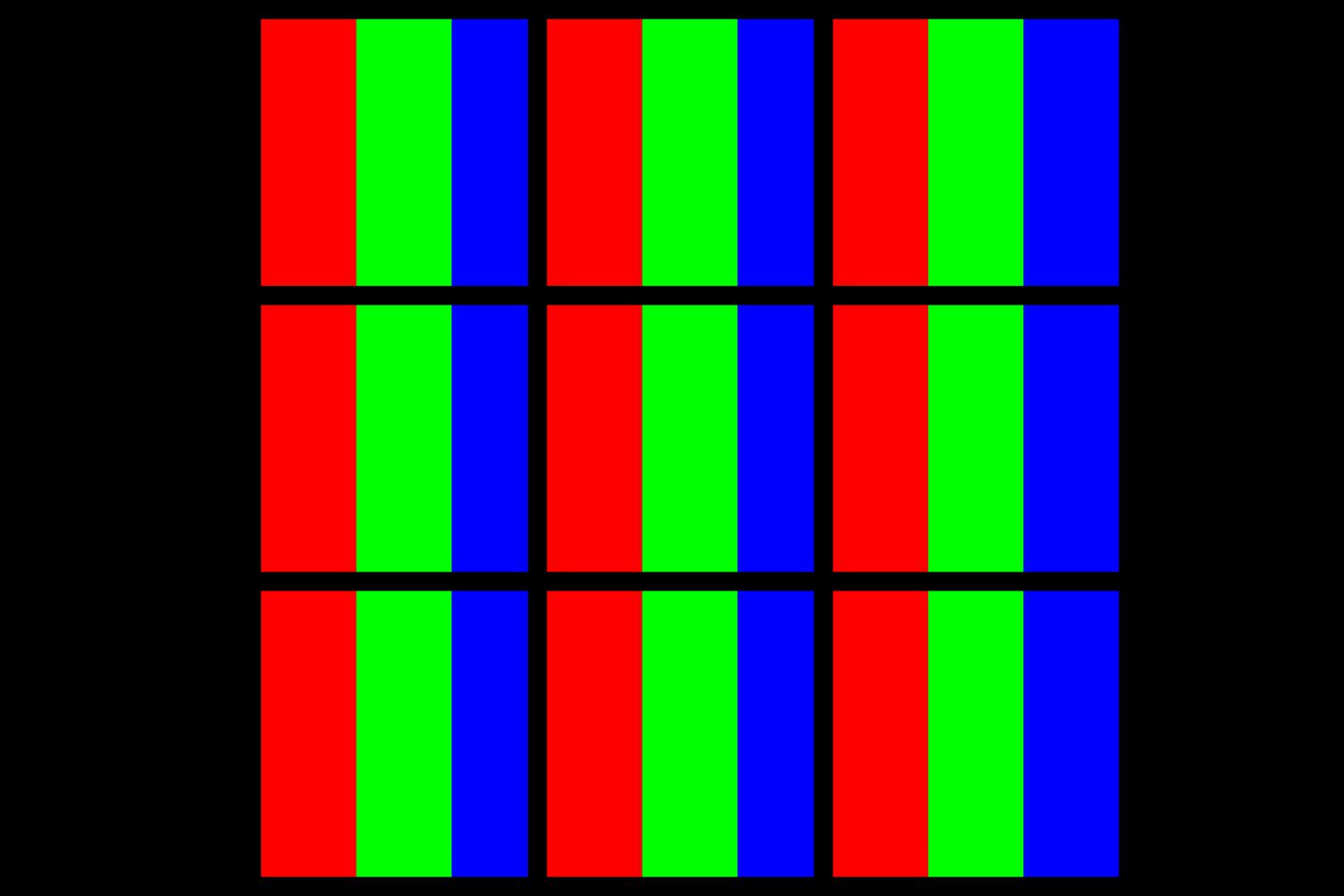 Illustratie van hoe lcd-tv-pixels eruit zien