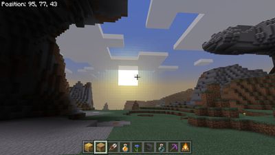 De zon komt op in Minecraft