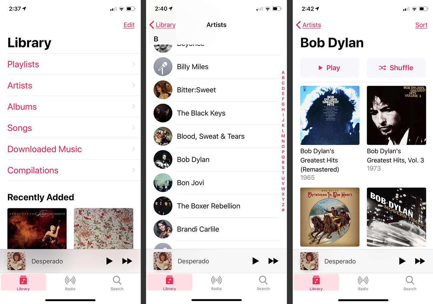 Selecties maken in de Muziek-app op iPhone
