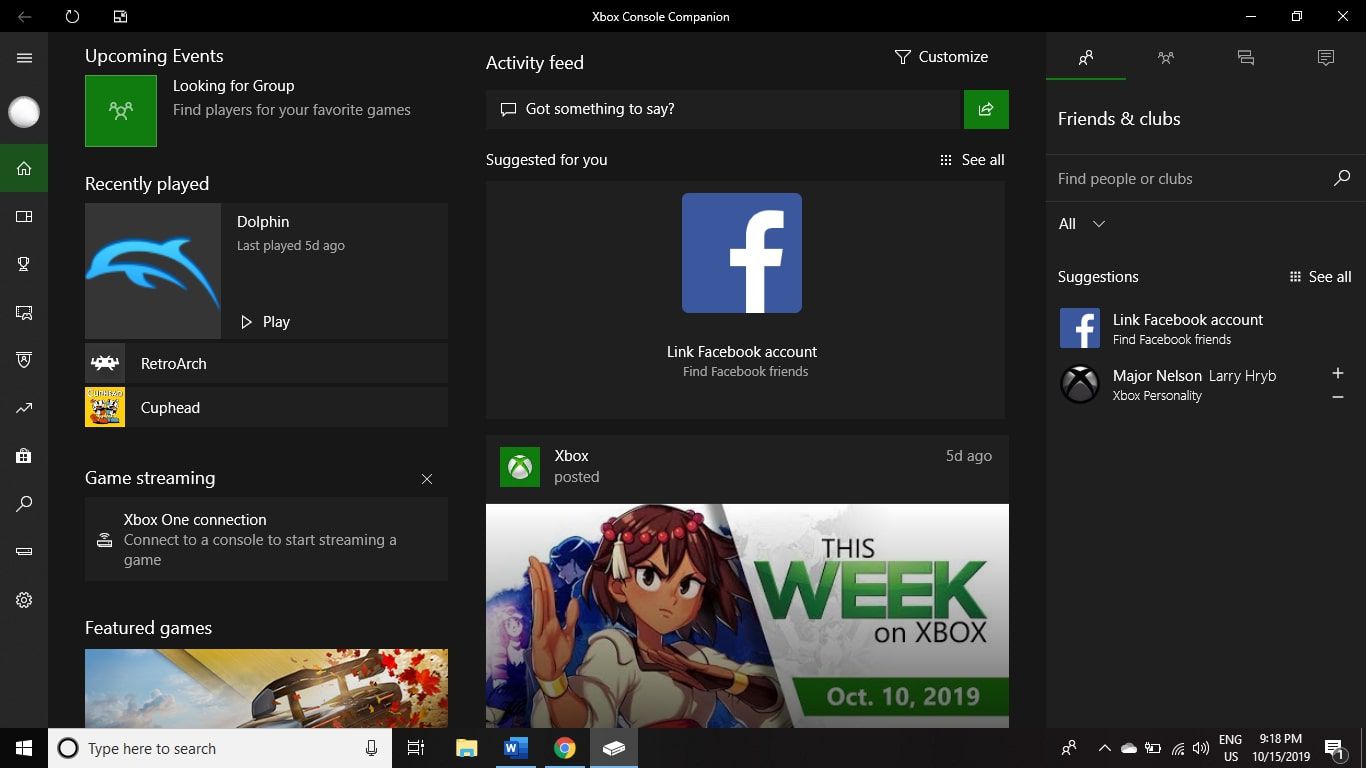 De Xbox Console Companion-app moet open blijven om op te nemen via de gamebalk.