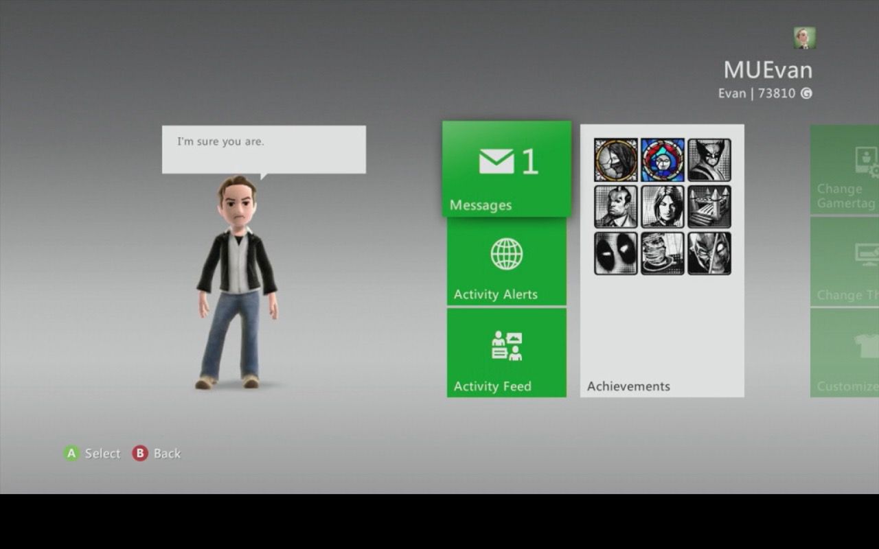 Xbox 360-profiel.