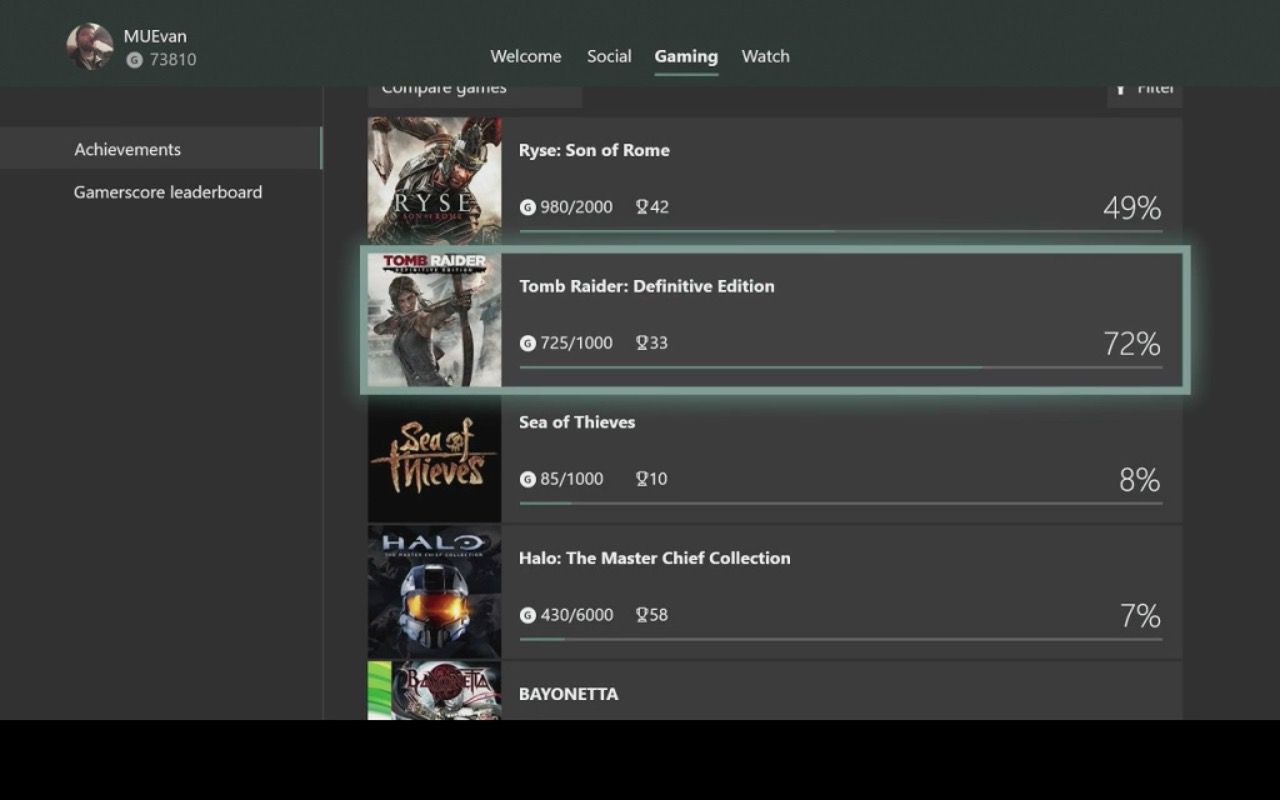 Prestatie-informatie op Xbox One.