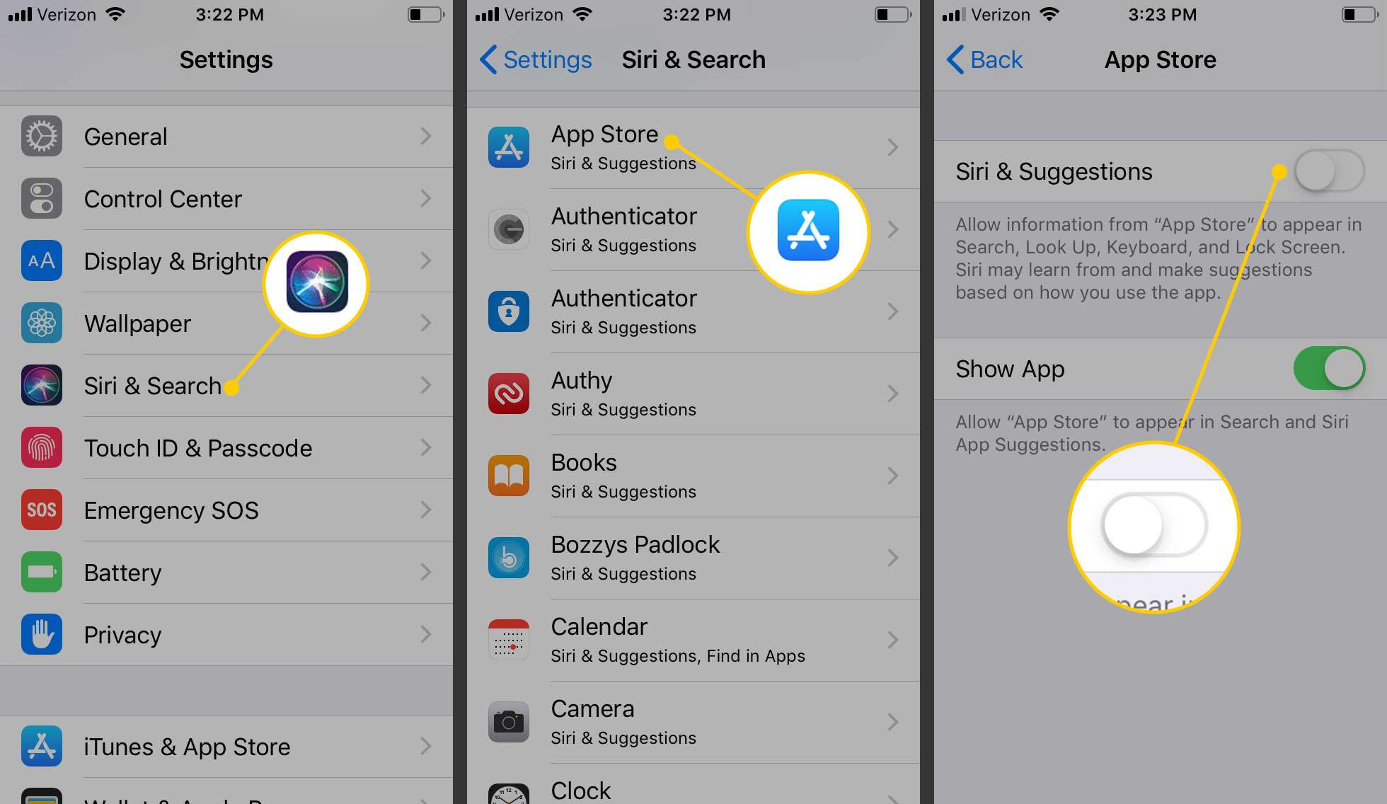 Schakel Siri en suggesties uit in iOS