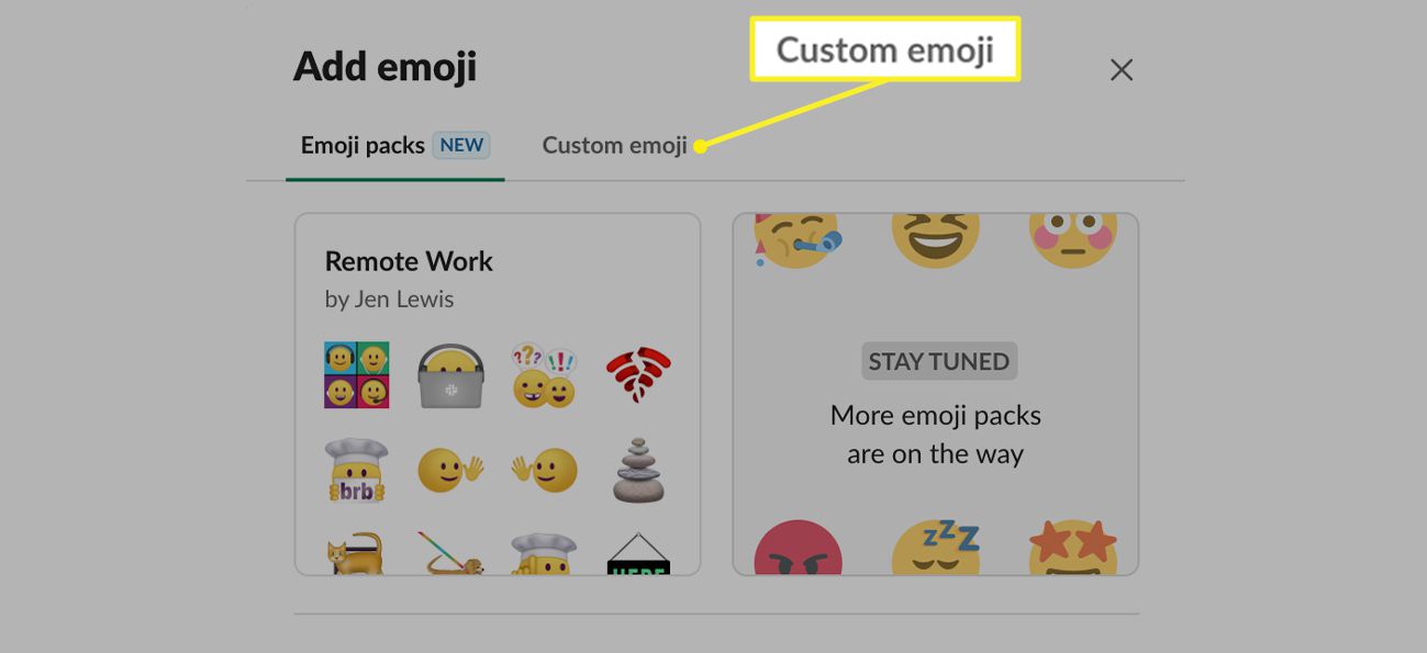 Emoji-pop-upmenu toevoegen met Aangepaste emoji gemarkeerd