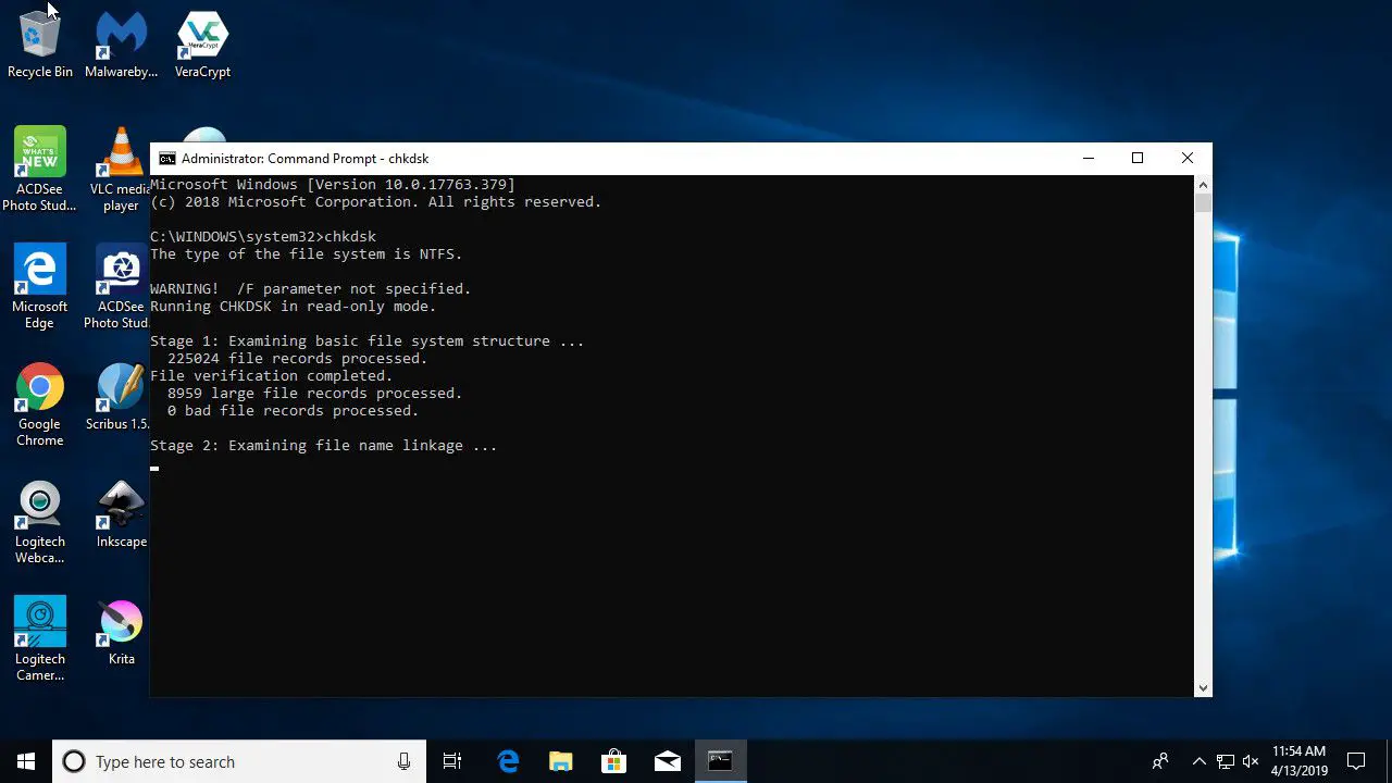 Chkdsk wordt succesvol uitgevoerd op Windows 10