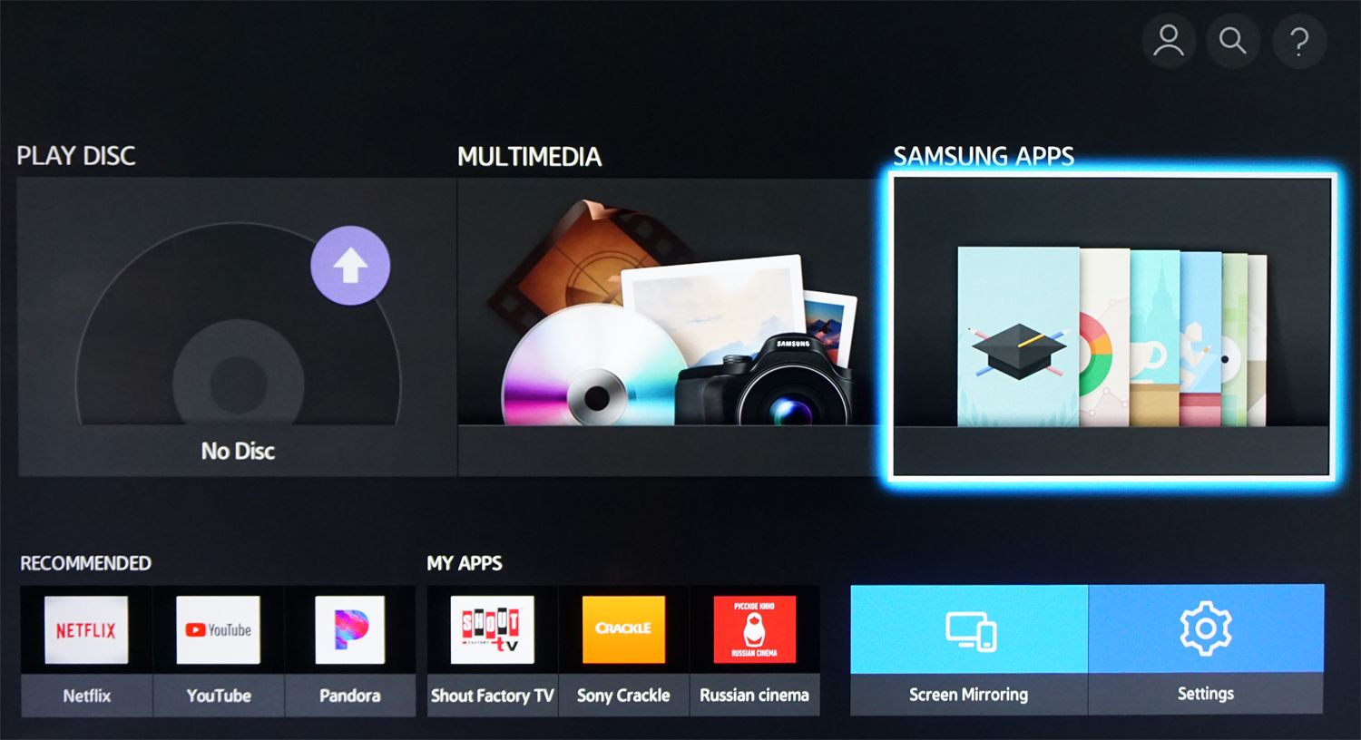 Samsung-apps op Blu-ray- en Ultra HD Blu-ray-spelers