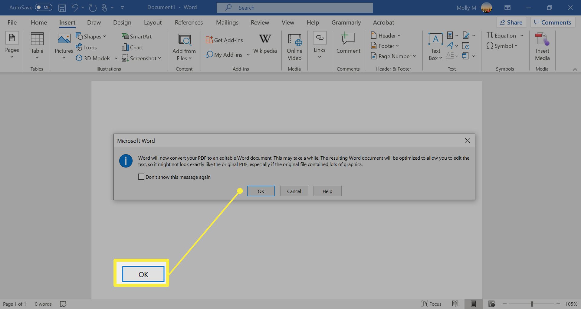 Een PDF invoegen in een Worddocument 2021