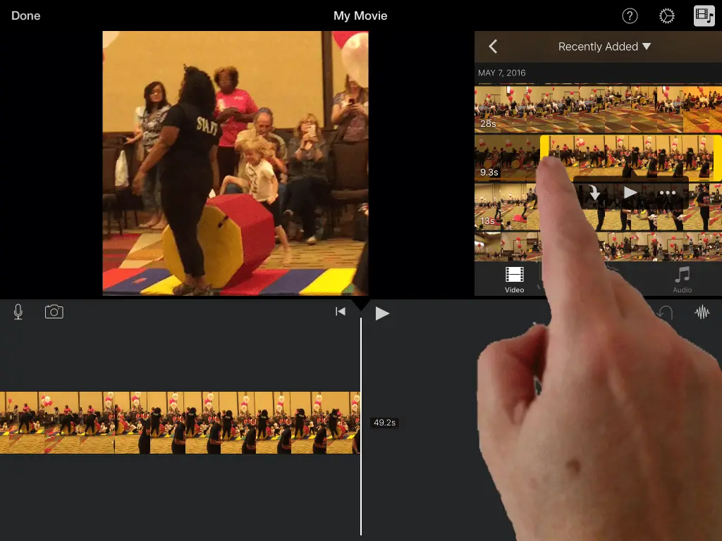 Video bewerken op iPad