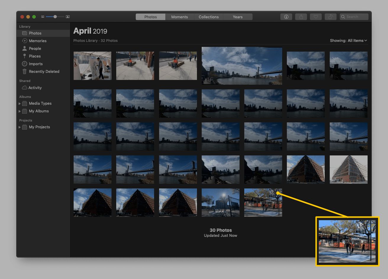 Foto om te bewerken in de macOS Foto's-app
