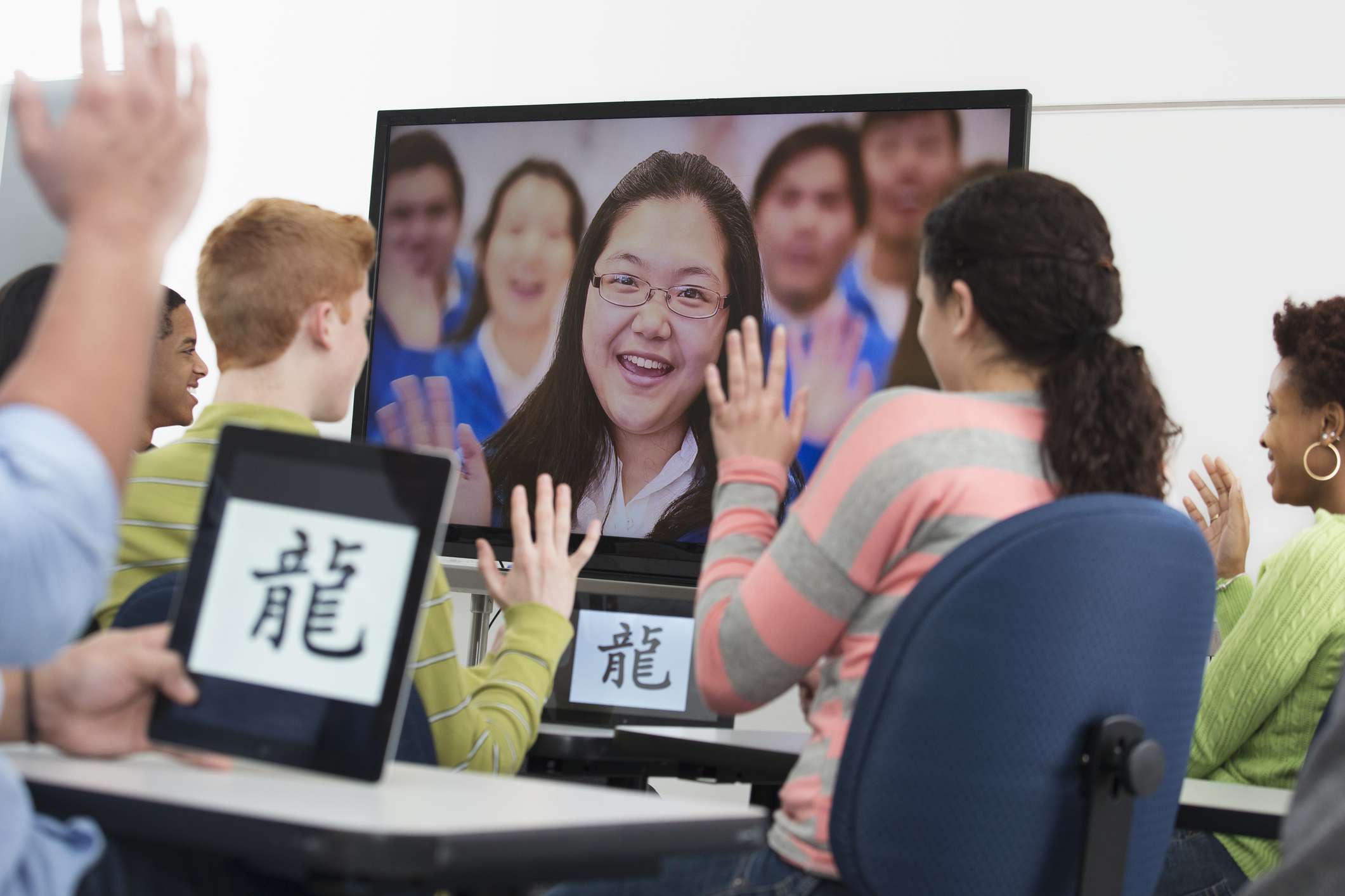 Videoconferenties in een klas