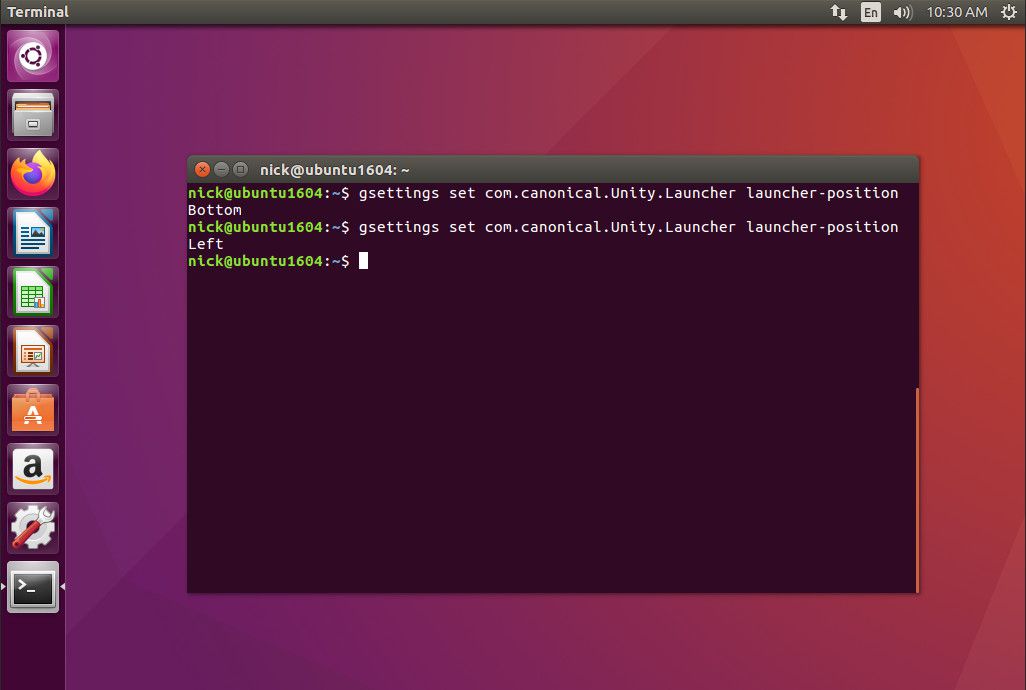 Ubuntu Unity-opstartprogramma links