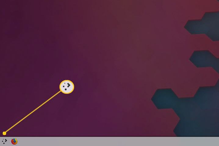 KDE Plasma-menuknop op Linux-bureaublad