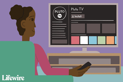 Iemand die Pluto TV toevoegt aan een smart-tv