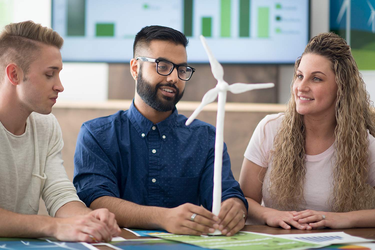 Startend bedrijf dat werkt met groene energie