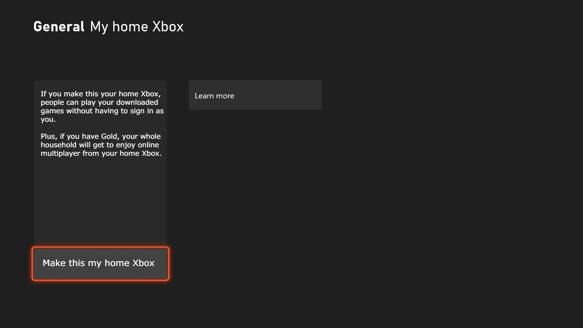 Een screenshot van het my home Xbox-menu op Xbox Series X|S.