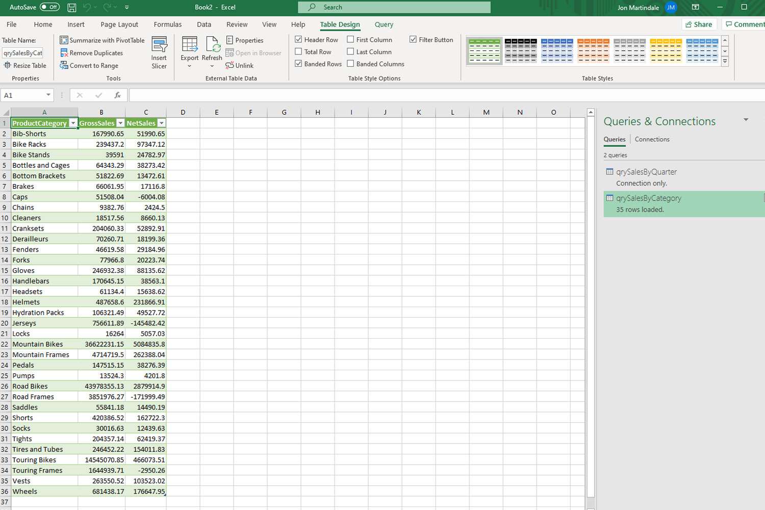 Gegevens importeren naar Excel