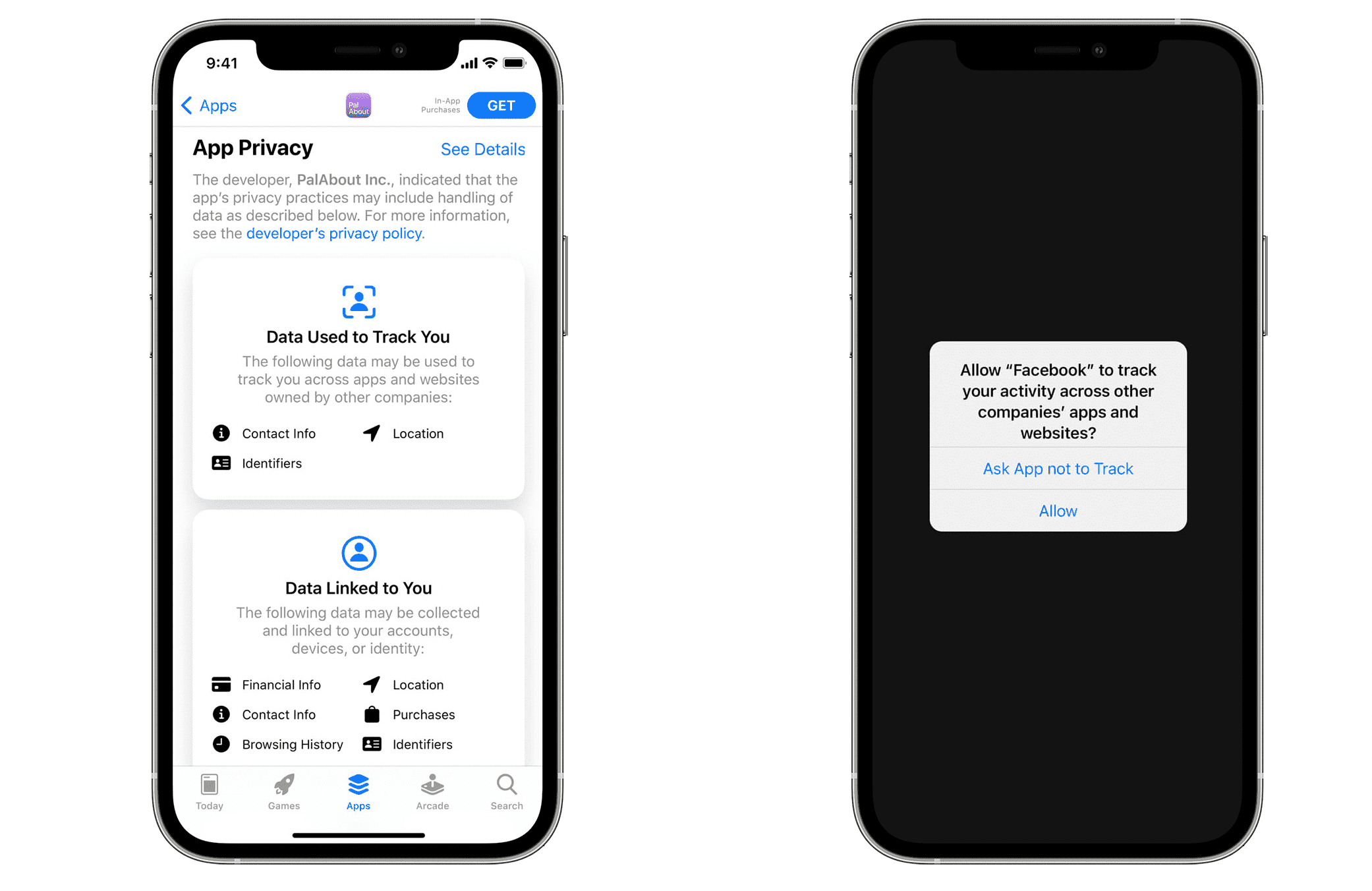 Apple's app-privacyfuncties zoals ze verschijnen in iOS 14