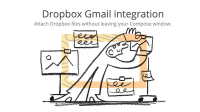 Screenshot van Dropbox Gmail-integratietekening