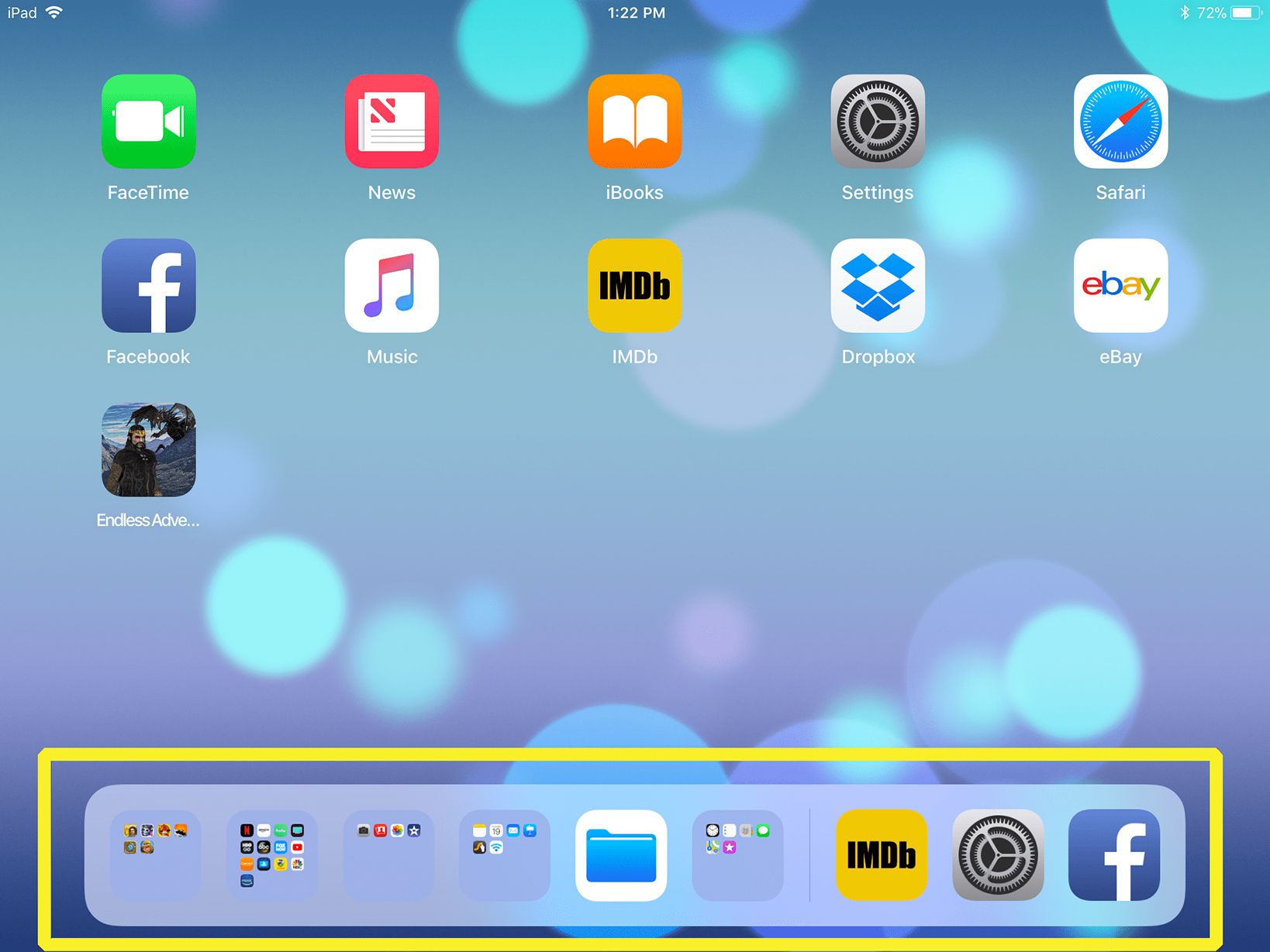 iPad met het iOS-dock
