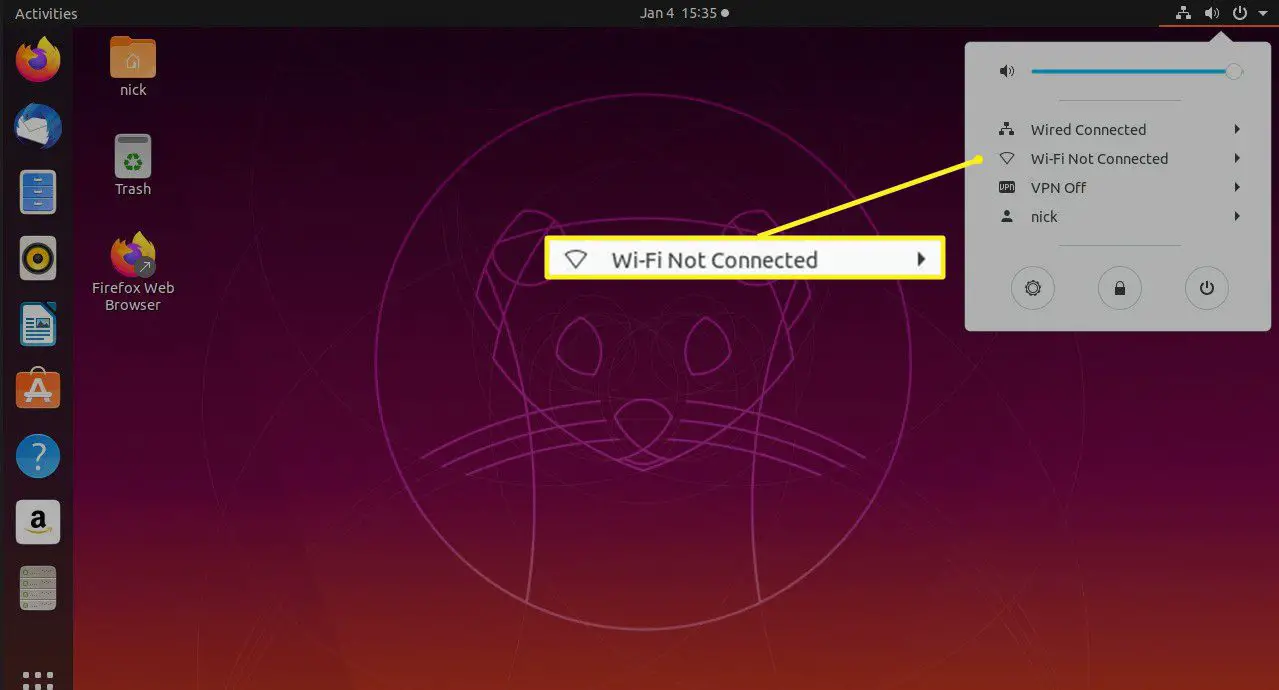 Ubuntu wifi niet verbonden