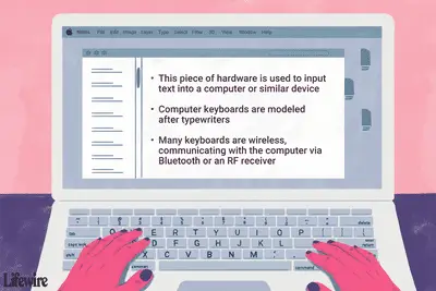 Een illustratie van handen op een laptop toetsenbord.