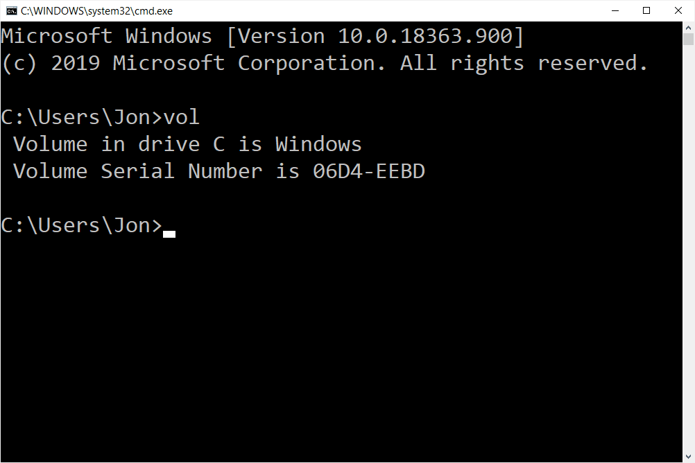 VOL-opdracht in Windows 10