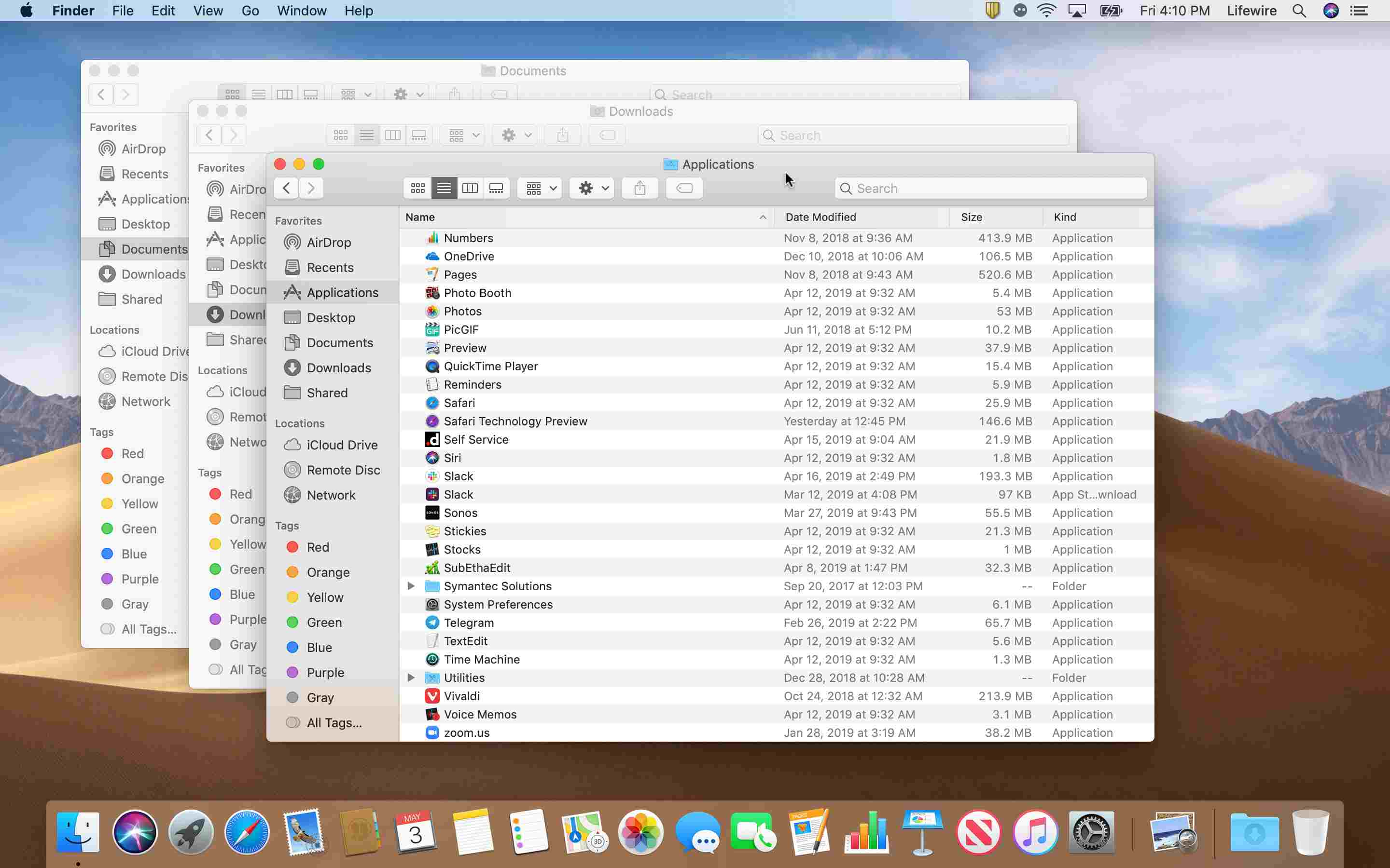 Een screenshot van de Finder in macOS.