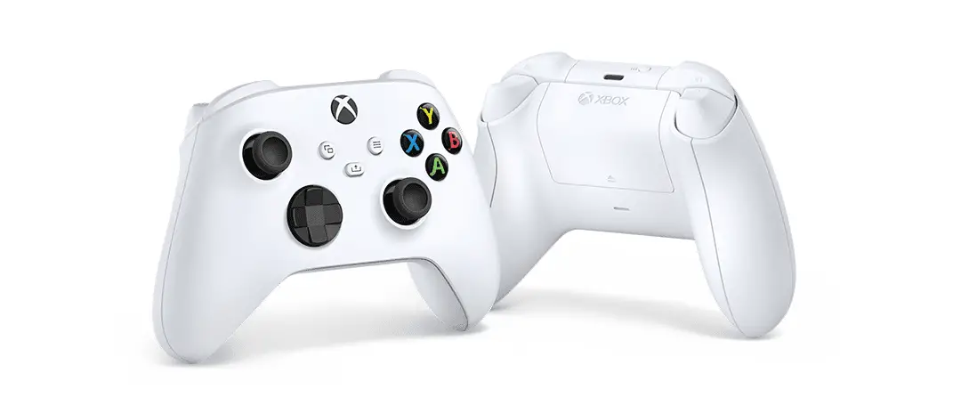 De Xbox Series S-controller van beide kanten.