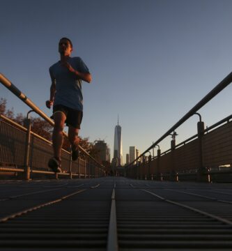 a man runs in the hudson river park at sunset in new york city 624813952 583659073df78c6f6a5efd57