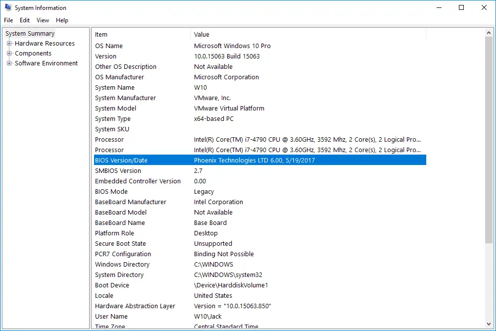 system information windows 10 bios version date 5a8de357fa6bcc003700bf88