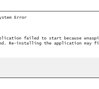 wnaspi32 dll error message 5a7c7b82119fa80037fc8e61