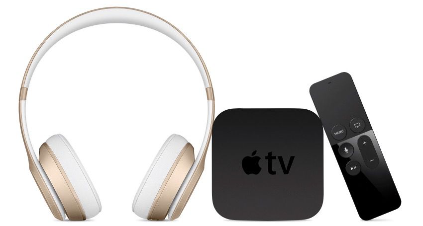 Apple TV en hoofdtelefoon