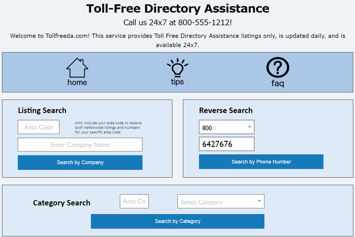 800 omgekeerd zoeken op tollfreeda.com