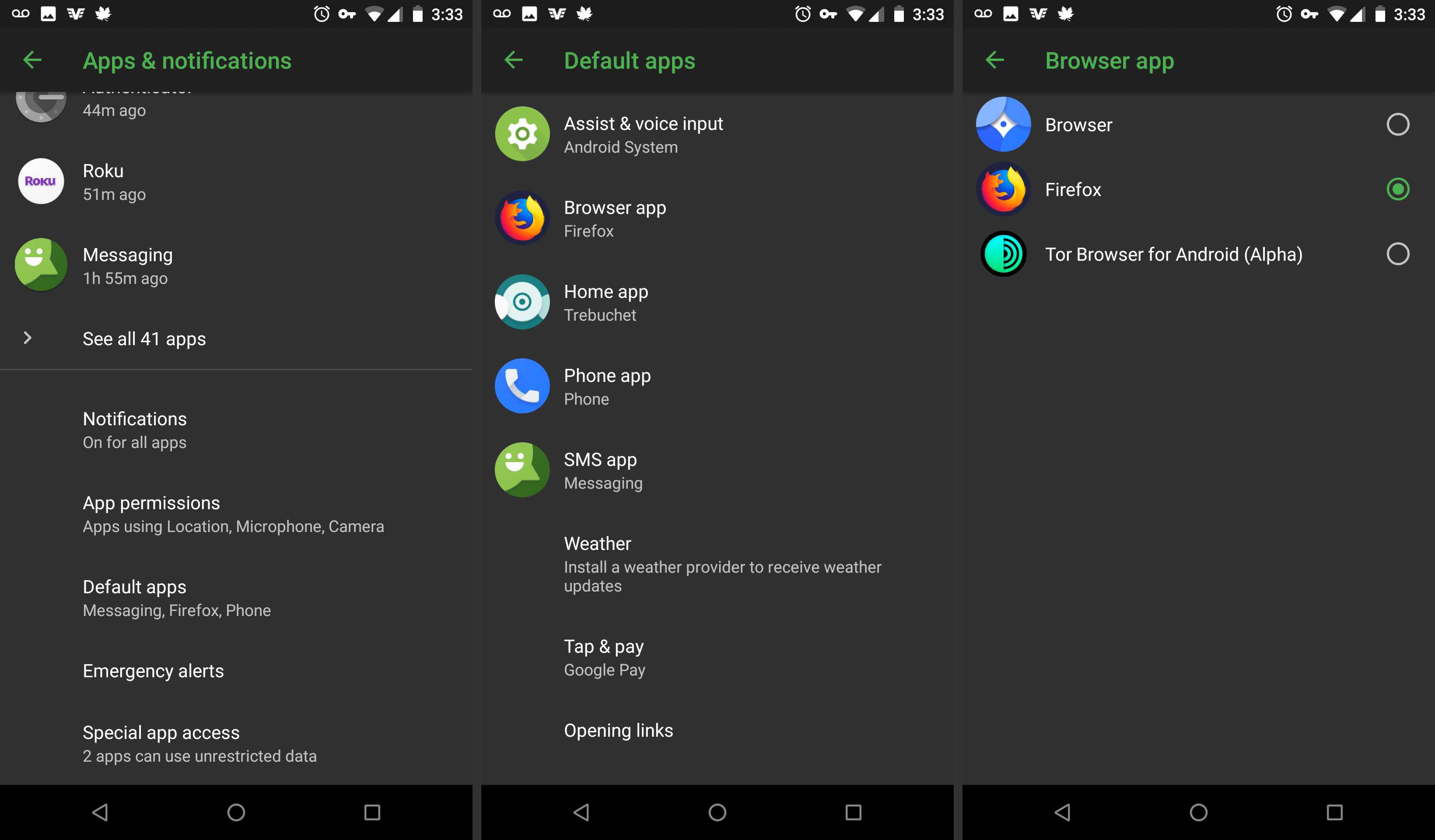 Standaard-apps instellen op Android